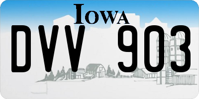 IA license plate DVV903
