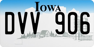 IA license plate DVV906