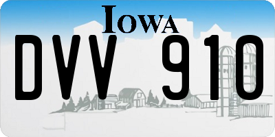 IA license plate DVV910