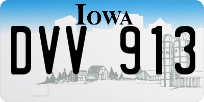 IA license plate DVV913
