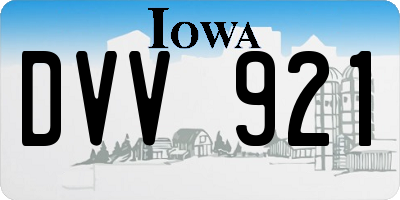 IA license plate DVV921