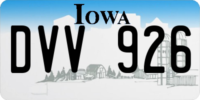 IA license plate DVV926
