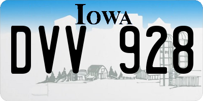 IA license plate DVV928