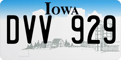 IA license plate DVV929