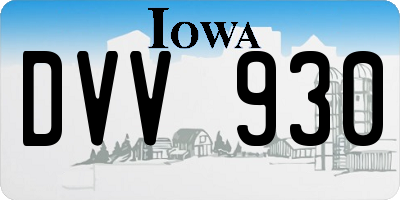 IA license plate DVV930