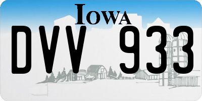 IA license plate DVV933
