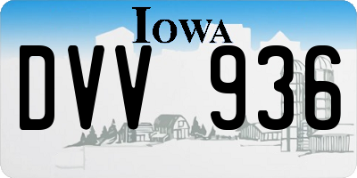 IA license plate DVV936