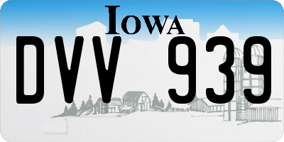 IA license plate DVV939