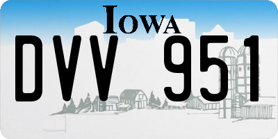 IA license plate DVV951
