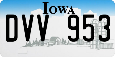 IA license plate DVV953