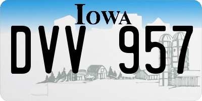 IA license plate DVV957