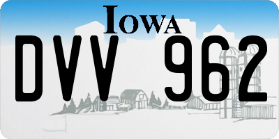 IA license plate DVV962