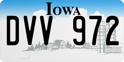 IA license plate DVV972