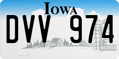 IA license plate DVV974
