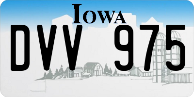 IA license plate DVV975