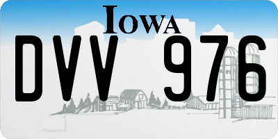 IA license plate DVV976