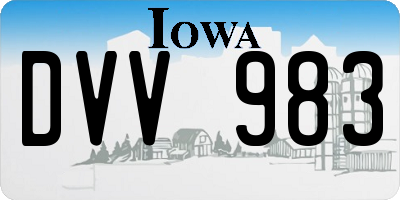 IA license plate DVV983