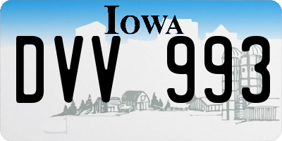IA license plate DVV993