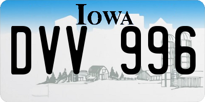 IA license plate DVV996