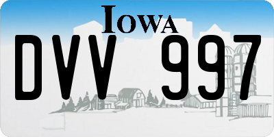 IA license plate DVV997