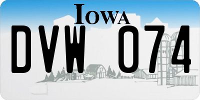 IA license plate DVW074