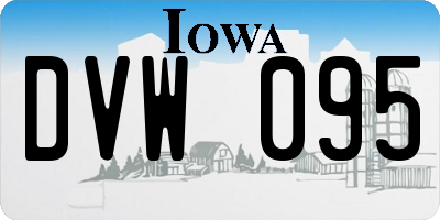 IA license plate DVW095