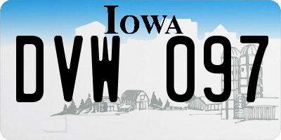 IA license plate DVW097