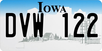 IA license plate DVW122