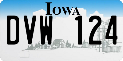IA license plate DVW124