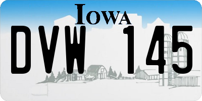 IA license plate DVW145