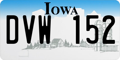 IA license plate DVW152