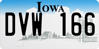 IA license plate DVW166