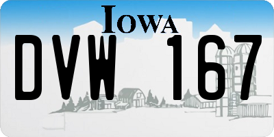 IA license plate DVW167