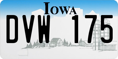 IA license plate DVW175