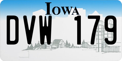 IA license plate DVW179