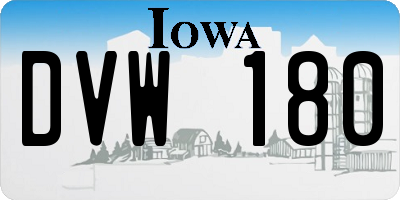 IA license plate DVW180