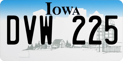 IA license plate DVW225