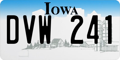 IA license plate DVW241