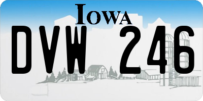 IA license plate DVW246