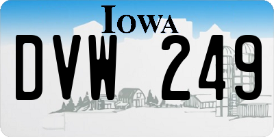 IA license plate DVW249