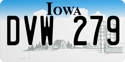 IA license plate DVW279