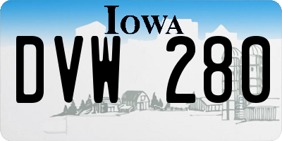 IA license plate DVW280