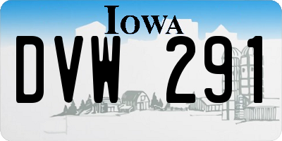 IA license plate DVW291