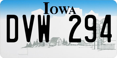 IA license plate DVW294
