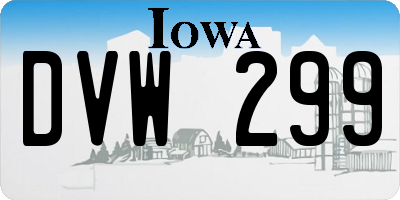 IA license plate DVW299