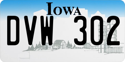 IA license plate DVW302