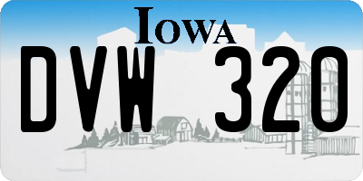 IA license plate DVW320