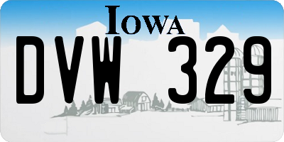 IA license plate DVW329
