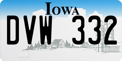 IA license plate DVW332