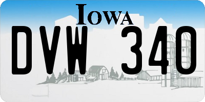 IA license plate DVW340